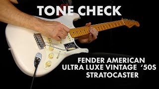 Video thumbnail for TONE CHECK: Fender American Ultra Luxe Vintage '50s Stratocaster Demo by Cream City Music
