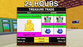 Trading PERMANENT Legendary Fruits For 24 Hours In Blox Fruits!