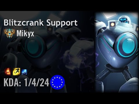 Blitzcrank Support vs Zyra - Mikyx - EUW Challenger Patch 6.9