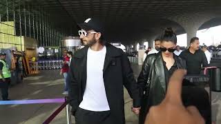Ranveer Singh And Deepika Padukone Spotted At Airport
