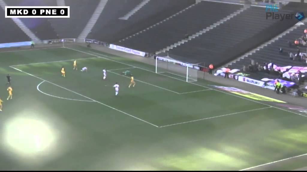 MK Dons 0 PNE 2, Saturday 7th March 2015, Sky Bet ...