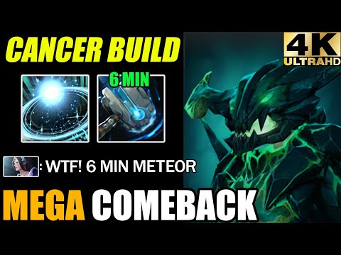 WTF 6 Min Meteor Hammer Outworld Destroyer Crazy 1 Combo Kill Epic Mega Creeps Comeback Dota 2