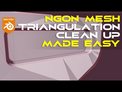 NGON mesh TRIANGULATION clean up made easy - Blender tutorial