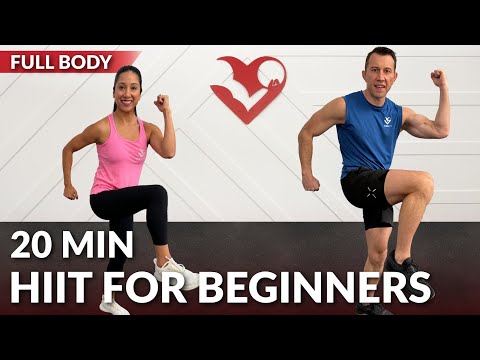 20 Min HIIT Workout for Beginners for Fat Loss - Standing No Jumping No Repeat Easy Low Impact
