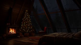 Lareira Acolhedora No Sótão Com Chuva Na Floresta Sons Calmantes De Chuva Para Relaxamento Total