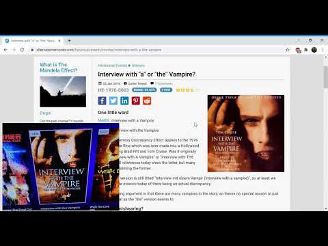 Mandela Effect One In Reverse in 2020