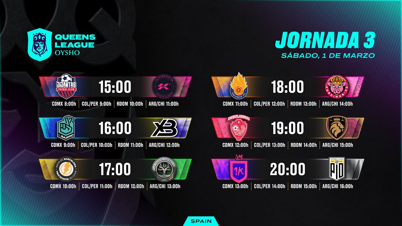 👑 Queens League Oysho Spain - JORNADA 3 ⚽ #QUEENSLEAGUEJ3