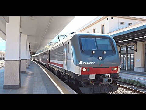 [HD - Treni] E464.309 SUN + Treno Intercity Notte 35971 Trenitalia in partenza da Termini Imerese!