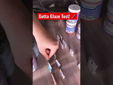 Simple way to test how glaze reacts in the kiln. Make sure you number them! #ceramics #testing #art