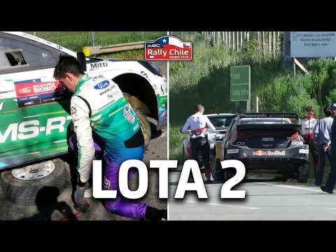 WRC Rally Chile Biobio 2026 after Lota 2, Rally 1 cars changing tires. Ford Puma and GR Yaris #wrc