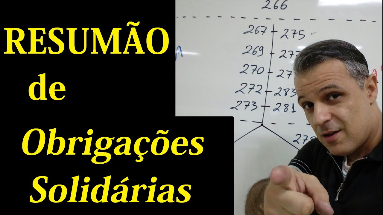 RESUMÃO - "Obrigações Solidárias" - É isso!