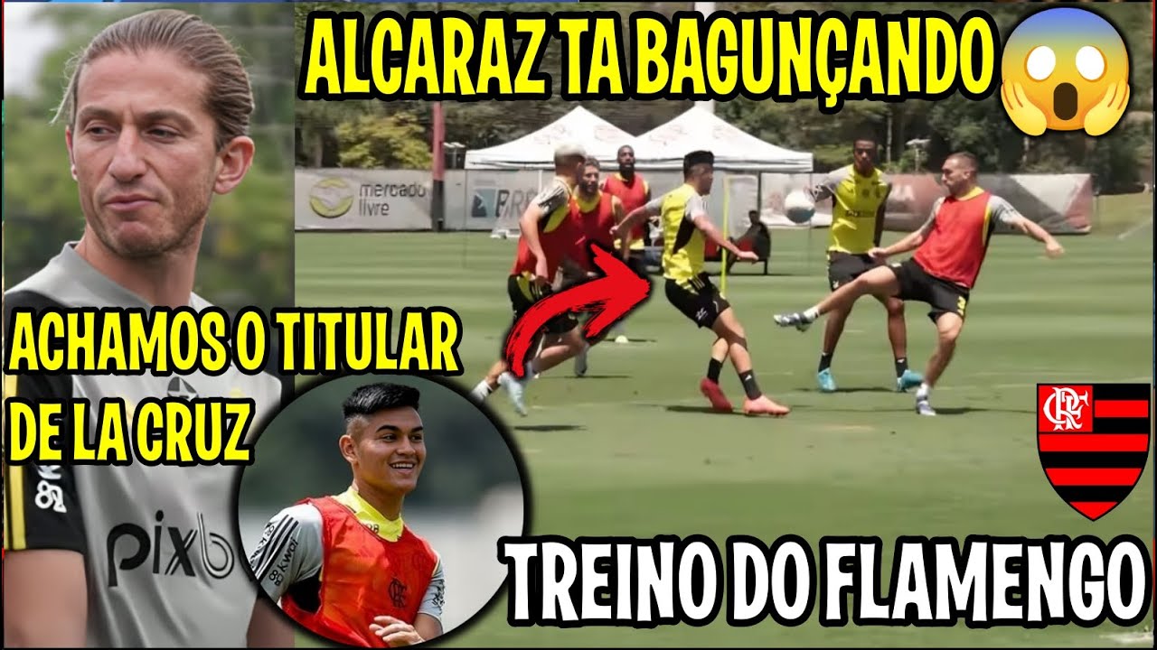 ALCARAZ ESTA COMENDO A BOLA NOS TREINO "FILIPE LUIS FICOU IMPRESSIONADO" VEJA OQUE ELE FEZ..