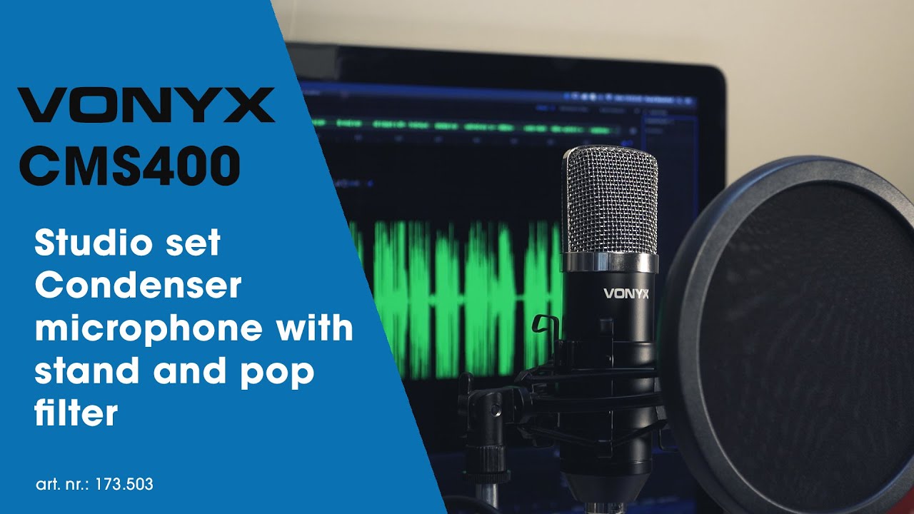 Vonyx Microphone à condensateur CMS400 Studio-Set