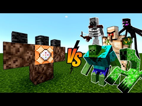 Wither Storm vs Mutant Mobs in Minecraft