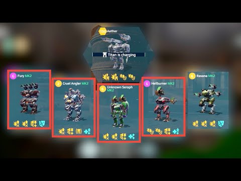 War Robots: Fafnir, Angler, Hellburner, Fury, Seraph | WR Gameplay