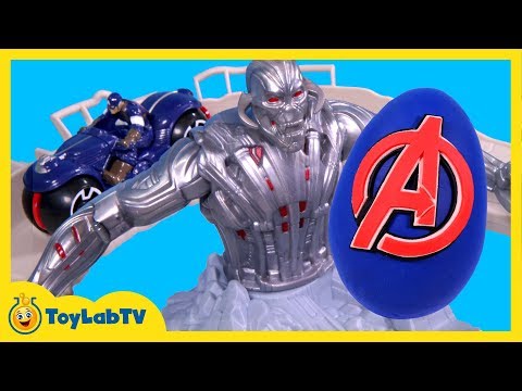 Giant Superhero Play-Doh Surprise Egg Toy Opening & Hotwheels Avengers Tower Takeover Playset