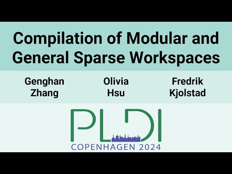 [PLDI24] Compilation of Modular and General Sparse Workspaces