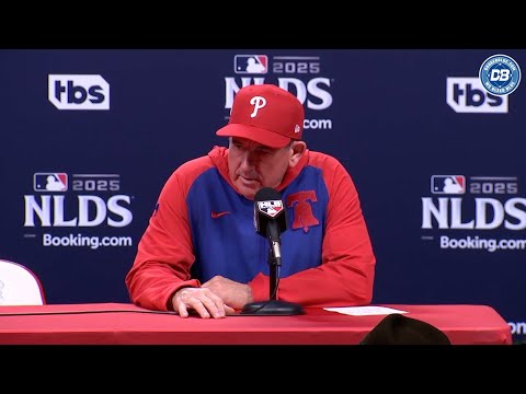 2025 NLDS: Rob Thomson credits Shohei Ohtani, talks Harrison Bader injury & David Robertson decision