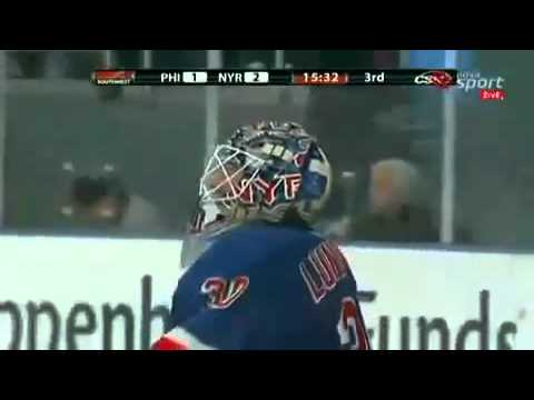 Henrik Lundqvist Glove Save on Carcillo