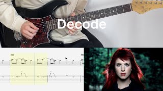 Paramore - Decode (guitar cover with tabs & chords)