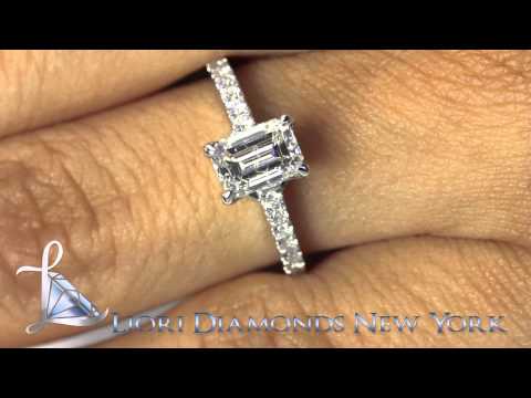 ER-SOLD-057 - 1.62 Carat E-SI1 Emerald Cut Natural Diamond Engagement Ring 18k White Gold