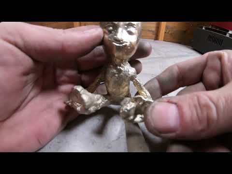 Nordic gold Baby Groot, Lost Wax Casting  Marvel Guardians Of The Galaxy, 3D Print To Nordic Gold