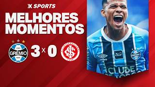 GRÊMIO 3 X 0 INTERNACIONAL - MELHORES MOMENTOS - CAMPEONATO GAÚCHO