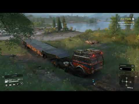 (Part 36) Drivethrough Snowrunner Central Asia muddy adventure,