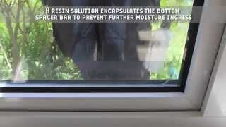 Condensation removal from double glazed windows