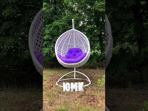Кресло Кокон Подвесное с разными цветами подушки#kokon #shorts #rotang #sad #dekor #mebel #shopping