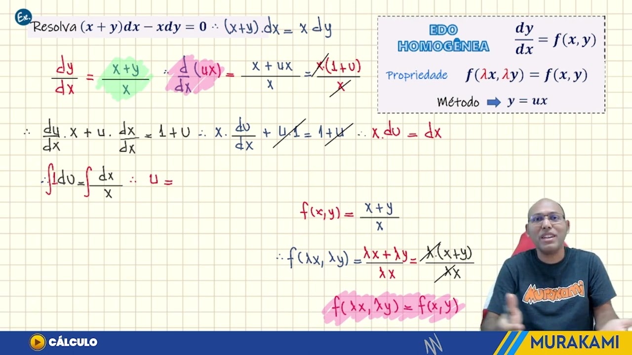 EQUAÇÃO DIFERENCIAL HOMOGÊNEA ➡️ EP 01