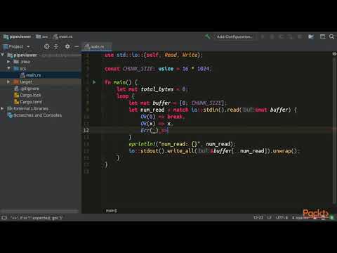 HandsOn Systems Programming with Rust Read from stdin Count Bytes Write to stdout | packtpub com