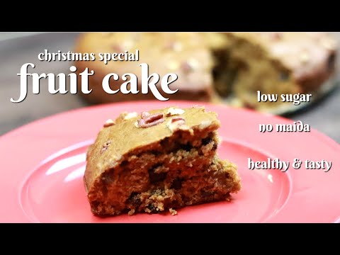 Fruit cake with palm jaggery | christmas cake recipe | Sowji's Kitchen