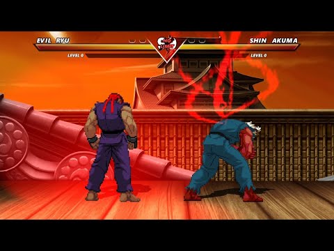 EVIL RYU vs SHIN AKUMA - Highest Level Incredible Epic Fight!