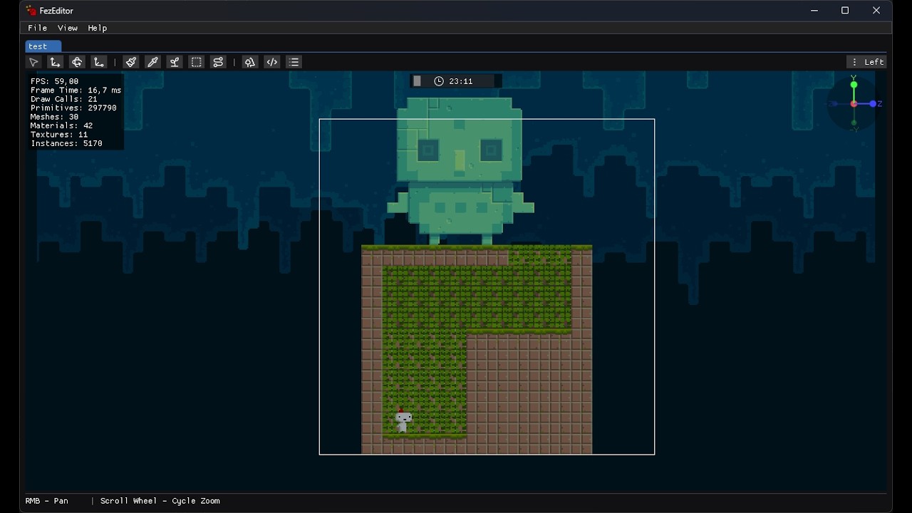 Showcase of level editing