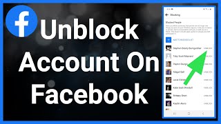 How To Unblock Someone On Facebook!