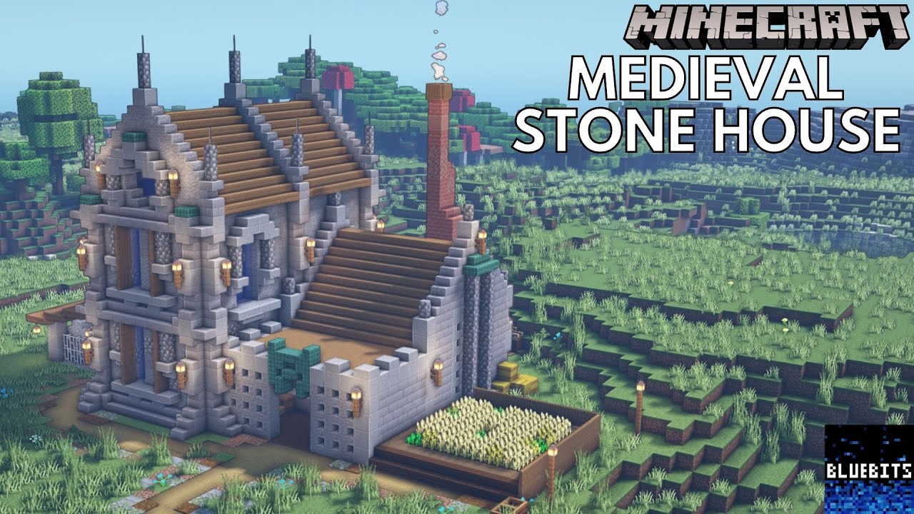 Minecraft Tutorial - How to Build a Medieval Stone House #2 - YouTube