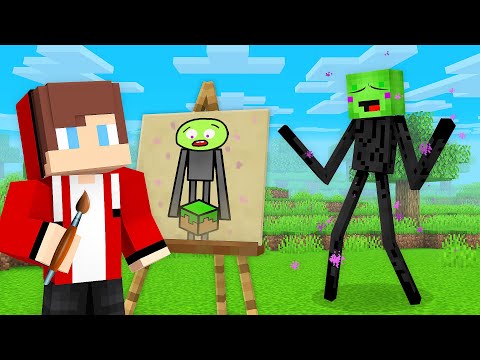 JJ Use DRAWING MOD To MORPH Prank Mikey in Minecraft! - Maizen