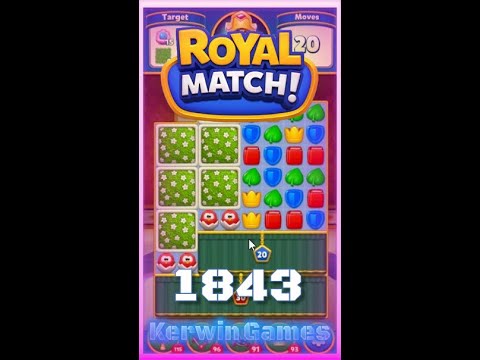 Royal Match Level 1843 - No Boosters Gameplay