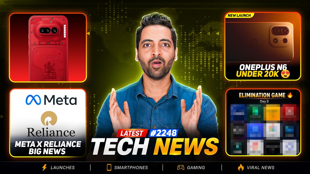 RCB Phone😱,OnePlus N6 India Launch Under 20k😍,Amazon India Big News,vivo X500,Meta x Reliance🤯