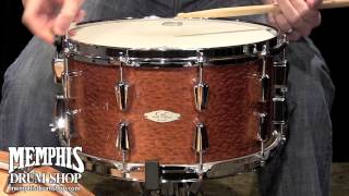 Video thumbnail for C&C Custom 14x7.5 Maple/Poplar/Maple Snare Drum - Lacewood Gloss by Memphis Drum Shop