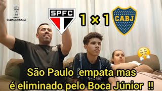 React Reações São Paulo 1 x 1 Boca Jr. / Família Rivalidade.