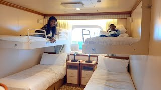 Grand Princess Cruise Ship Room Tour E110 with a not so obstructed Oceanview #cruiseship #roomtour