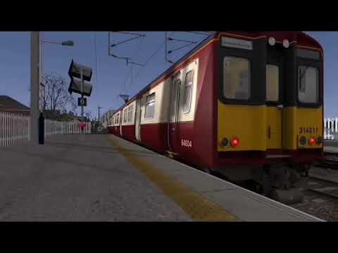 Class 314 (Armstrong Powerhouse) departs Cardross Station