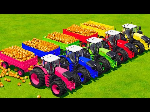 LOAD AND TRANSPORT POTATOES WITH FENDT TRACTORS - Farming Simulator 2022
