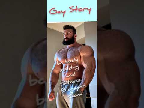 True Gay Love, Love at the coffee shop, Muscular Hairy Bearded Hunk Gay and Love #gayman #hairygay