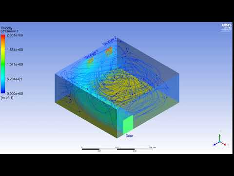 Air flow in a room - Ansys Fluent 2019 R3