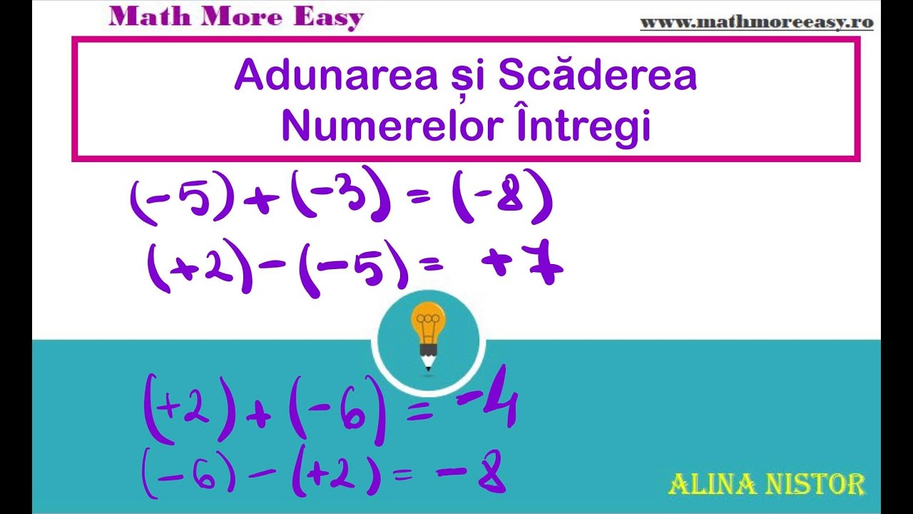 Adunarea si Scaderea Numerelor Intregi