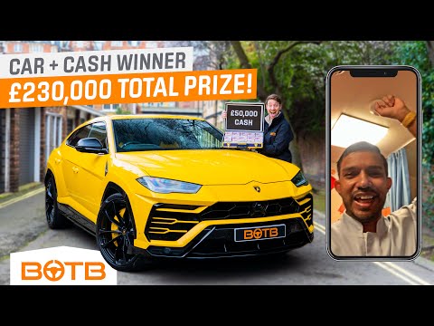 £230K Win For Cruise Ship Worker! BOTB Dream Car Winner Clive Fernandes – Lamborghini Urus + £50K!