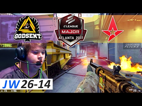 JW POV 26-14 CS:GO - Astralis vs GODSENT [Train] ELEAGUE Major 2017